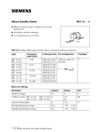 Datasheet BAT14-104 manufacturer Siemens